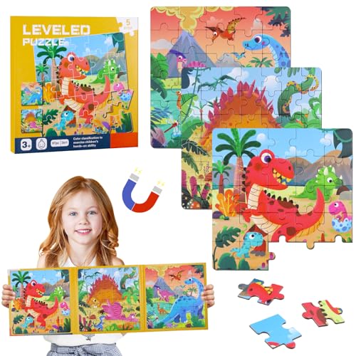 Kinderpuzzle Magnet Puzzle, 25-30-42 Magnetische Puzzle für Kinder, Dinosaurier Magnetpuzzle, Magnete Puzzlebuchen für Kinder, 3-in-1 Teile Magnetpuzzle für Jungen und Mädchen ab 3 Jahre Kinderpuzzle Magnet Puzzle, 25-30-42 Magnetische Puzzle für Kinder, Dinosaurier Magnetpuzzle, Magnete Puzzlebuchen für Kinder, 3-in-1 Teile Magnetpuzzle für Jungen und Mädchen ab 3 Jahre von Seasboes