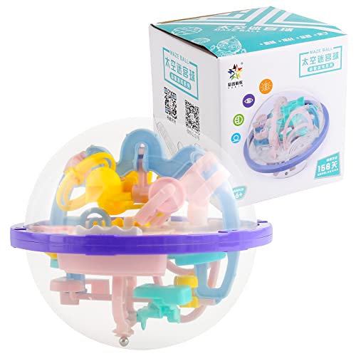 Maze Labyrinth Kugel, 3D Puzzle Ball, Magic Maze Kugel-Labyrinth Puzzle Ball, 3D-Kugellabyrinth mit 156 Hindernissen, Geschicklichkeitsspiel fördert räumliches Denken Kontrolle Geduld Maze Labyrinth Kugel, 3D Puzzle Ball, Magic Maze Kugel-Labyrinth Puzzle Ball, 3D-Kugellabyrinth mit 156 Hindernissen, Geschicklichkeitsspiel fördert räumliches Denken Kontrolle Geduld von Seasboes