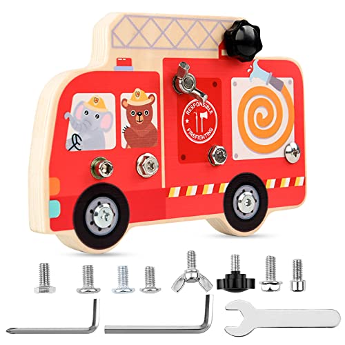 Seasboes Montessori Spielzeug, Montessori Holz Schraubbrett, Motorikspielzeug, Feuerwehr Spielzeug, Kindergarten Lehrhilfen, Holzspielzeug Sensorisches Lernspielzeug Holz Schraubbrett für Kinder Seasboes Montessori Spielzeug, Montessori Holz Schraubbrett, Motorikspielzeug, Feuerwehr Spielzeug, Kindergarten Lehrhilfen, Holzspielzeug Sensorisches Lernspielzeug Holz Schraubbrett für Kinder von Seasboes