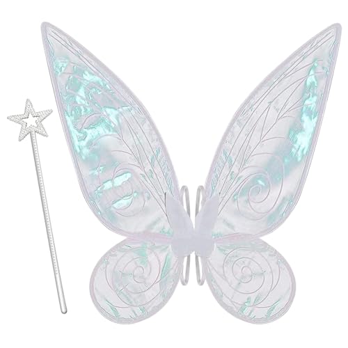 Seasboes Flügel Kostüm, Feenflügel für Kinder, Schmetterlingsflügel für Erwachsene, Karneval Frauenkostüme, Flügel Fee mit Feenstab für Halloweenkostüm Karnevalskostüm Kleid Party Seasboes Flügel Kostüm, Feenflügel für Kinder, Schmetterlingsflügel für Erwachsene, Karneval Frauenkostüme, Flügel Fee mit Feenstab für Halloweenkostüm Karnevalskostüm Kleid Party von Seasboes