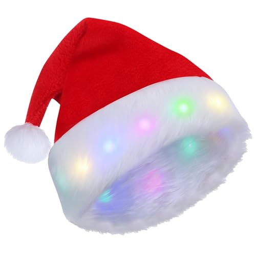 Seasboes Weihnachtsmütze, Nikolausmütze Plüsche, Weihnachtsmann Mütze Rote, Santa Mütze, Klassischer Weihnachtsmann-Outfit aus Samt, Festliche Partyartikel für Weihnachten und Neujahr Seasboes Weihnachtsmütze, Nikolausmütze Plüsche, Weihnachtsmann Mütze Rote, Santa Mütze, Klassischer Weihnachtsmann-Outfit aus Samt, Festliche Partyartikel für Weihnachten und Neujahr von Seasboes