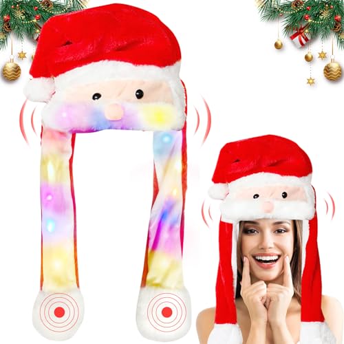 Seasboes Weihnachtsmütze, Weihnachtsmützen LED Weihnachtsmann Nikolausmütze Mütze Erwachsene Kinder Bart, Weihnachtshut Nikolausmützen Led Mütze Kinder für Cosplay Weihnachten Karneval Party Geschenk Seasboes Weihnachtsmütze, Weihnachtsmützen LED Weihnachtsmann Nikolausmütze Mütze Erwachsene Kinder Bart, Weihnachtshut Nikolausmützen Led Mütze Kinder für Cosplay Weihnachten Karneval Party Geschenk von Seasboes