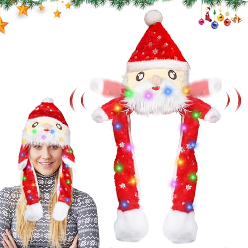 Seasboes Weihnachtsmütze, Weihnachtsmützen Plüsch, LED Weihnachtsmütze, Beweglicher Ohr-Kaninchen-Hut, Weihnachtsmann Plüsch Hut, Weihnachten Karneval Party Geschenk für Damen Mädchen Kinder Seasboes Weihnachtsmütze, Weihnachtsmützen Plüsch, LED Weihnachtsmütze, Beweglicher Ohr-Kaninchen-Hut, Weihnachtsmann Plüsch Hut, Weihnachten Karneval Party Geschenk für Damen Mädchen Kinder von Seasboes