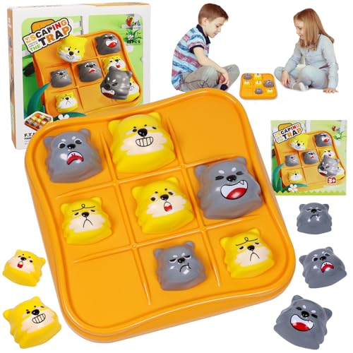 Tic Tac Toe Spiel, Tic Tac Toe Interaktive Eltern Kind Kinderspiele, Tic Tac Toe Brettspiel, Klassisches Familien Brettspiel, Lernspielzeug Geeignet Denksportaufgaben für Kinder im Alter von 3+Jahren von Seasboes
