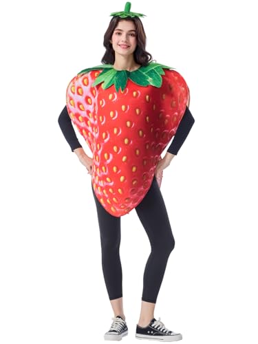 Seasons Erdbeerkostüm, Obstkostüm, Halloween-Kostüme für Erwachsene, Einheitsgröße Seasons Erdbeerkostüm, Obstkostüm, Halloween-Kostüme für Erwachsene, Einheitsgröße von Seasons