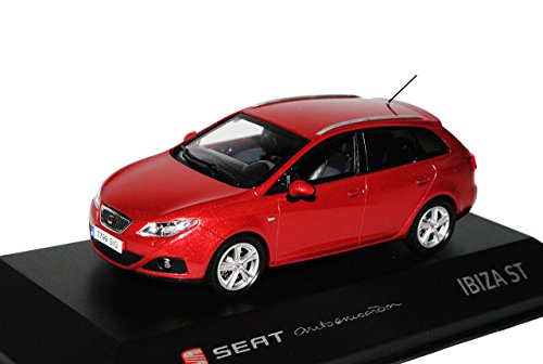 Seat Ibiza ST Rot Metallic Kombi Modell 2008-2017 Version Vor Facelift 2008-2012 6J 1/43 Modellcarsonline Sonderangebot Modell Auto mit individiuellem Wunschkennzeichen von Seat