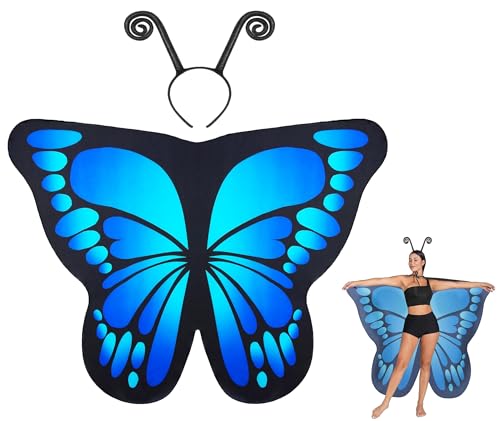 Seawhisper Schmetterling Kostüm Damen Schmetterlingsflügel Flügel Schmetterlingskostüm Erwachsene Faschingskostüme Blau Seawhisper Schmetterling Kostüm Damen Schmetterlingsflügel Flügel Schmetterlingskostüm Erwachsene Faschingskostüme Blau von Seawhisper