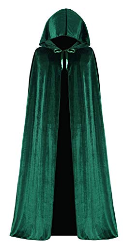 Umhang Grün Umhang Damen Herren mit Kapuze Halloween Karneval Kostüm Vampir Umhang für Erwachsene Umhang Grün Umhang Damen Herren mit Kapuze Halloween Karneval Kostüm Vampir Umhang für Erwachsene von Seawhisper