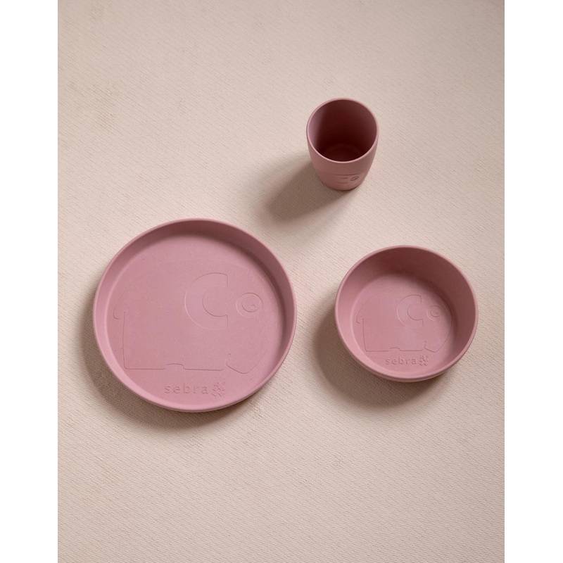 Geschirr-Set MUMS 3-teilig in blossom pink von Sebra
