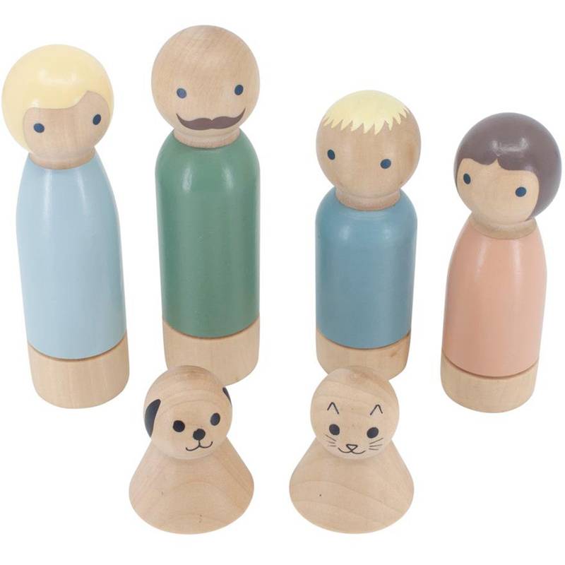 Puppenhausfiguren FAMILIE 6-teilig von Sebra