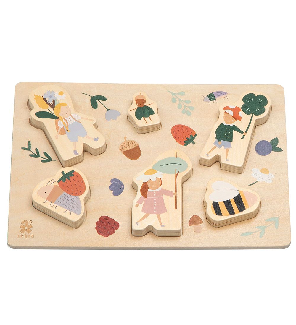 Sebra Puzzlespiel - Holz - Pixie Land - Sebra - One Size - Puzzlespiele von Sebra