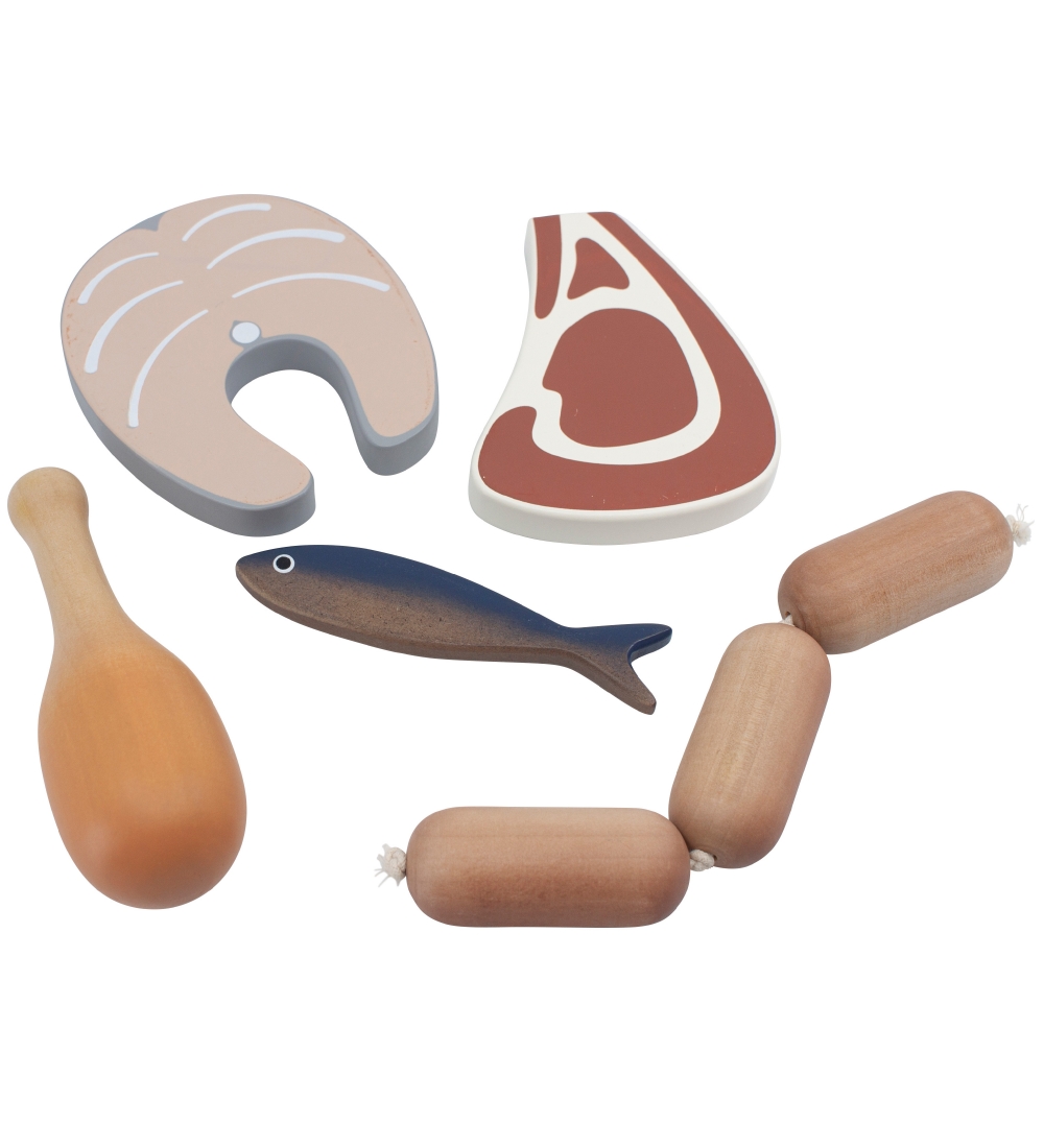 Sebra Spiellebensmittel - Holz - Fleisch & Fisch - Sebra - One Size - Spiellebensmittel von Sebra