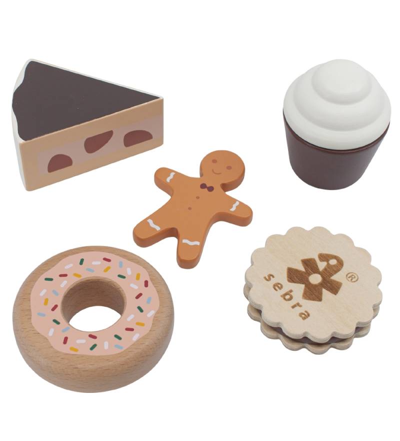 Sebra Spiellebensmittel - Holz - Kuchen & Kekse - Sebra - One Size - Spiellebensmittel Sebra Spiellebensmittel - Holz - Kuchen & Kekse - Sebra - One Size - Spiellebensmittel von Sebra