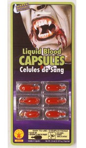 Rubie's Blutkapseln für Halloween Kunstblutkapseln 6 Stueck rot von Secret Wishes