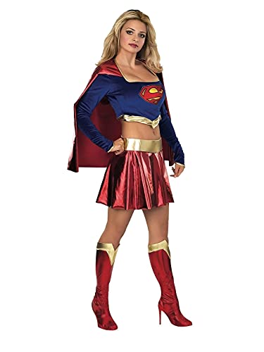 Secret Wishes DC Comics Deluxe Supergirl Kostüm für Erwachsene, blau/rot, X-Small von Secret Wishes