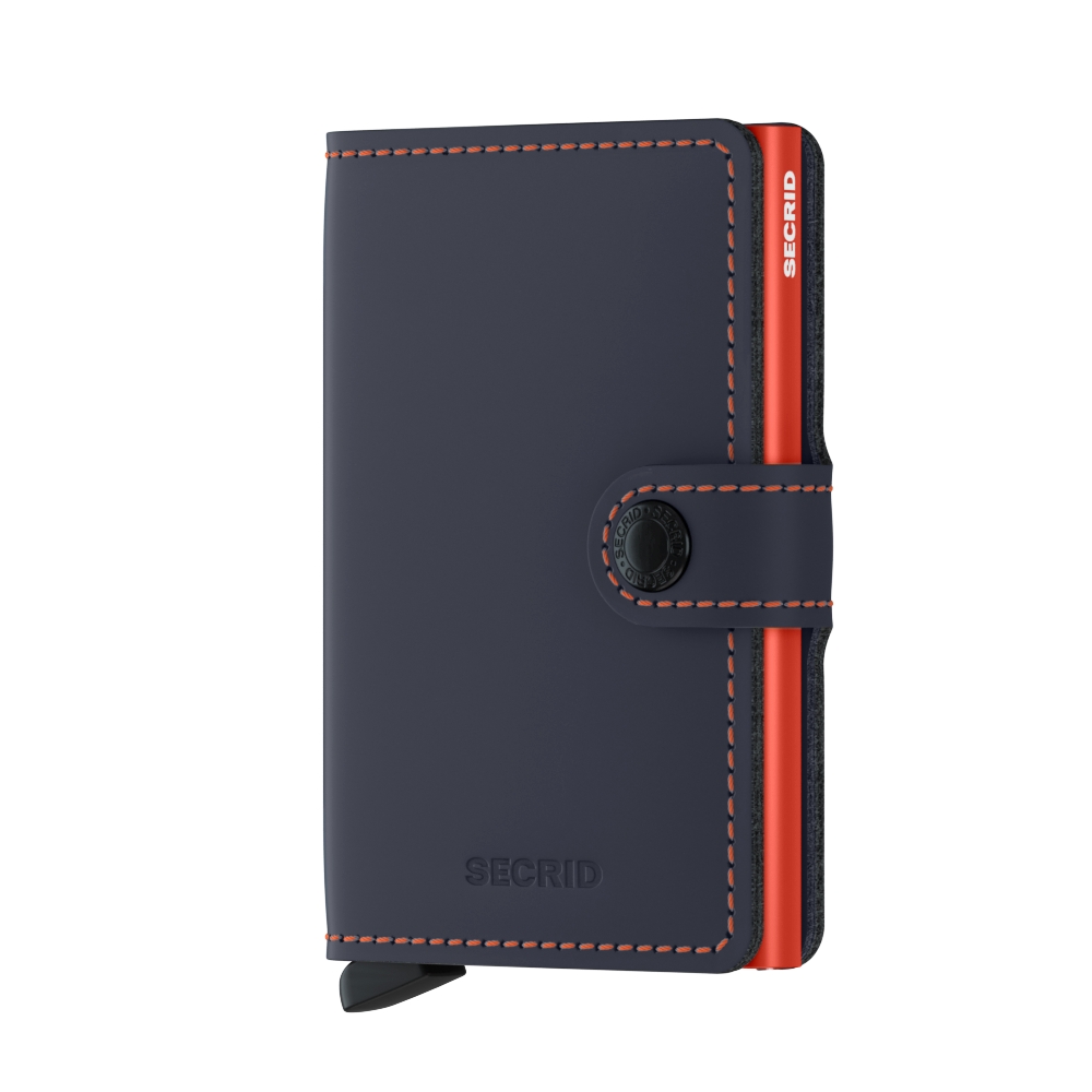 Secrid Kartenetui Miniwallet Matte Nightblue-Orange von Secrid
