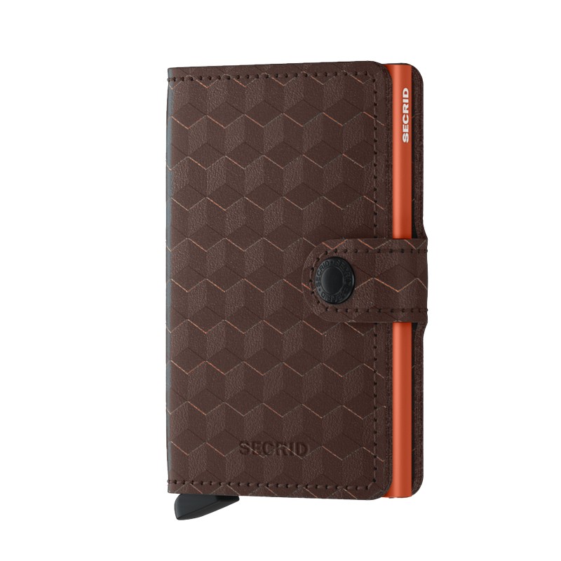 Secrid Kartenetui Miniwallet Optical Brown-Orange von Secrid