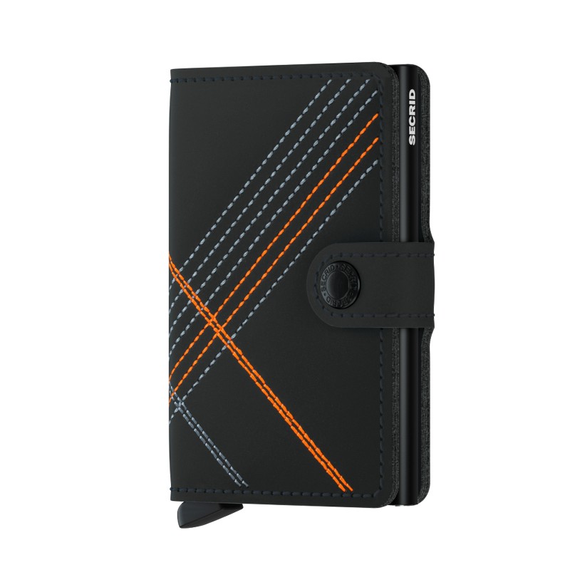 Secrid Kartenetui Miniwallet Stitch Linea Orange von Secrid