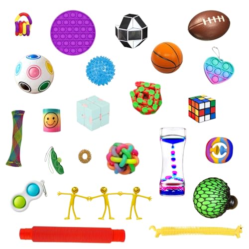 SEDOL Fidget Spielzeug-Set – 25 Fidget Toys Pack für Kinder und Erwachsene – Fidget Toy Set für Kinder, Sensorisches Spielzeug, Angstlinderung für Erwachsene und Autismus Fidget Toys von Sedol