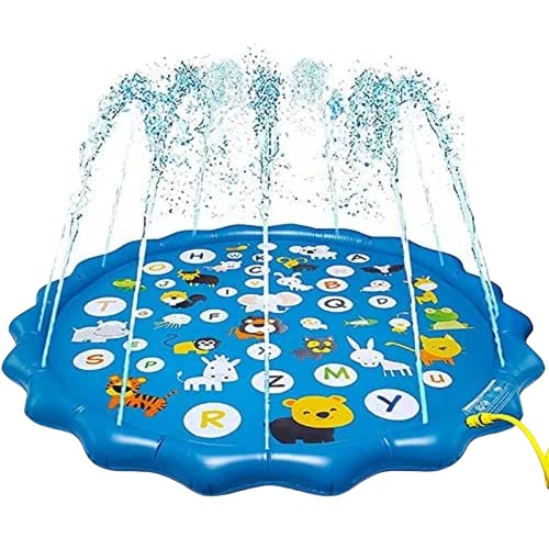 Splash Pad - rutschfeste Wasserspielzeuge Spielmatten für Kleinkinder - Outdoor-Wassersprinkler für Kinder und Haustiere Wasserspielmatte - Kinder-Sprinkler-Spritzmatte für Sommer im Garten (170cm) von Sedol