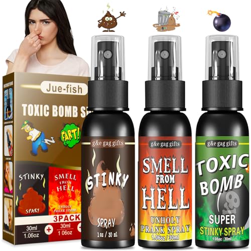 Seelenklang Furzspray, 3 Stück Fart Spray, Stinkbomben Extrem Pupsspray, Liquid Furz Spray, Furzbomben Spray Streichspielzeug Prank Artikel(90ml) von Seelenklang