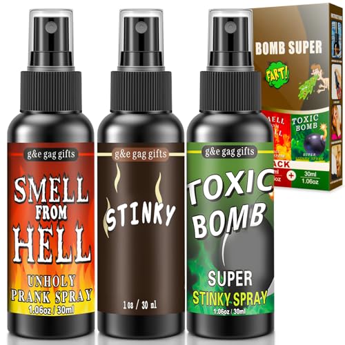 Seelenklang Furzspray Stinkbomben Scherzartikel Fart Spray - 3 Stück Pupsspray, Furz Spray Prank Artikel Stink Spray für Erwachsene Halloween Aprilscherz von Seelenklang