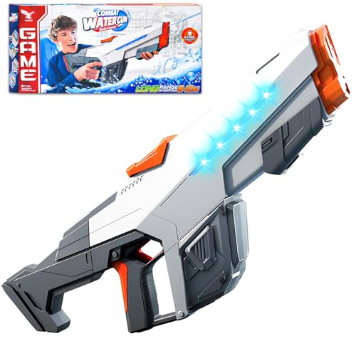 Wasserpistole Elektrisch - Automatik Elektrische Wasserpistolen, Wasserspritzpistole, Spritzpistole Wasser Starker Strahl Große Reichweite mit Licht, Wasserspielzeug Erwachsene Kinder Outdoor Wasserpistole Elektrisch - Automatik Elektrische Wasserpistolen, Wasserspritzpistole, Spritzpistole Wasser Starker Strahl Große Reichweite mit Licht, Wasserspielzeug Erwachsene Kinder Outdoor von Seelenklang