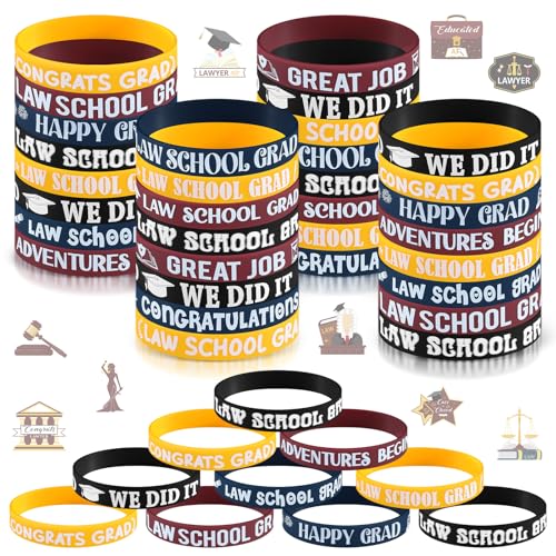 Seenelling 96 Stück bunte Silikon-Armbänder für Rechtsschule, Abschlussfeier, Party-Dekorationen Seenelling 96 Stück bunte Silikon-Armbänder für Rechtsschule, Abschlussfeier, Party-Dekorationen von Seenelling