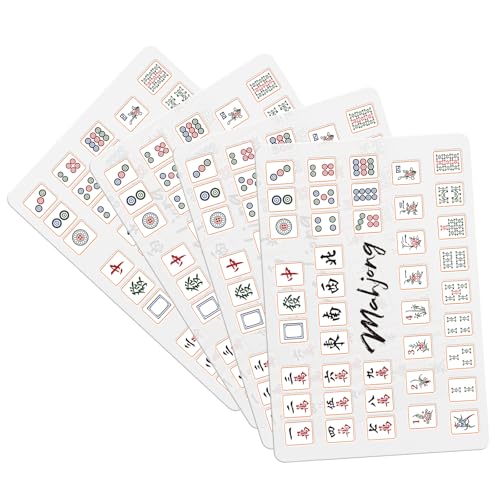 Seenelling Mahjong-Fliesenmischer, Mahjong-Mixer zum Mischen und Mischen von Fliesen, Kunststoff, Mahjong-Zubehör, Geschenke für Mahjong-Liebhaber, 4 Stück von Seenelling