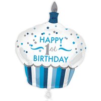 Cupcake Folienballon zum 1. Geburtstag in blau, 73cm x 91cm Cupcake Folienballon zum 1. Geburtstag in blau, 73cm x 91cm von Segelken