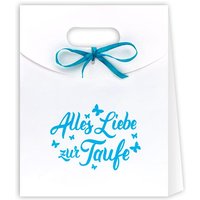 Geschenktüte, Alles Liebe zur Taufe in blau Geschenktüte, Alles Liebe zur Taufe in blau von Segelken