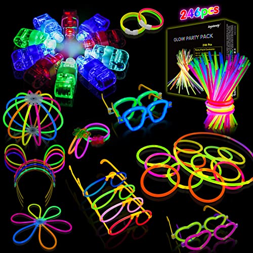 Segotendy 246PCS Knicklichter Party Set, Leuchtstäbe mit 10 Fingerlicht, Knicklichter 100 Stück Kinder, Glow Sticks für Neon Party Deko Halloween Weihnachten Silvester Deko Party Feuerwerk 2025 Segotendy 246PCS Knicklichter Party Set, Leuchtstäbe mit 10 Fingerlicht, Knicklichter 100 Stück Kinder, Glow Sticks für Neon Party Deko Halloween Weihnachten Silvester Deko Party Feuerwerk 2025 von Segotendy