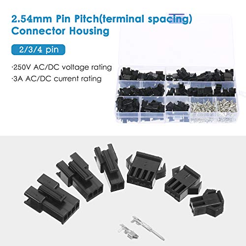 JST 2,54 mm Pitch Connector Kit 480pcs männliche weibliche Pin -Gehäuse für DIY -Elektronik -Robotik und PC -Projekte Schwarze Abs Phosphor Bronze Nylon 66 UL94V0 JST 2,54 mm Pitch Connector Kit 480pcs männliche weibliche Pin -Gehäuse für DIY -Elektronik -Robotik und PC -Projekte Schwarze Abs Phosphor Bronze Nylon 66 UL94V0 von Segrehy