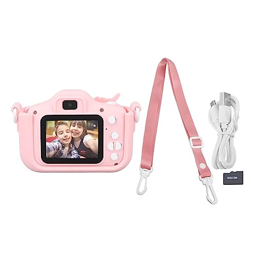 Kids Camera Dual Camera 2.0in IPS Bildschirm 1080p Videokamera Spielzeug mit 32G-Speicherkarte wiederaufladbare Batterie-Cartoon-Design Tolles für und Mädchen im Alter von 3-12 (Rosa) von Segrehy