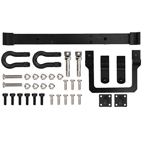 RC -Vordere Stoßstange mit Schnalle Hochwertiges Aluminium -Legierungs -Upgrade -Zubehör für MN90 MN90K MN91 MN91K MN45 MN45K MN96 MN99 MN99S MN40 Modelle 140 mm 5,5 Zoll (Schwarz) von Segrehy