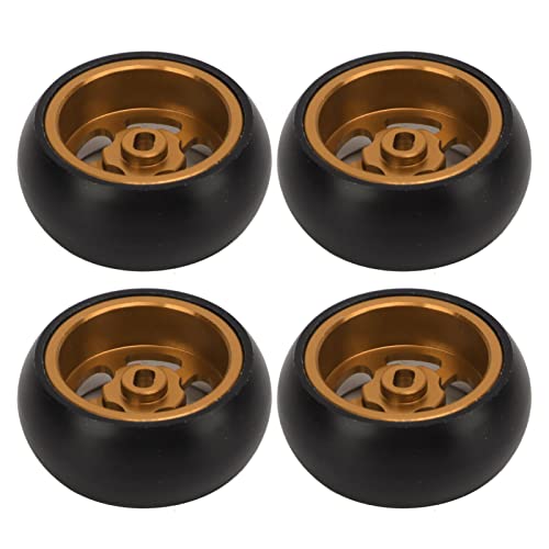Segrehy 4 PCs RC -Driftreifen hoher Abriebfestigkeit Starke Polsterung einfach Installation RC -Autoreifen für 1/28 RC -Auto (Gold) von Segrehy