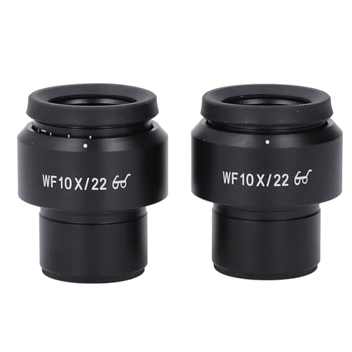 Segrehy Mikroskop -Augenweiß 10x breites Feld optischer Objektiv mit hohem Augenspot Diopter -Einstellung 30 -mm -Halterung für Laborforschung und Bildung 2PCs von Segrehy