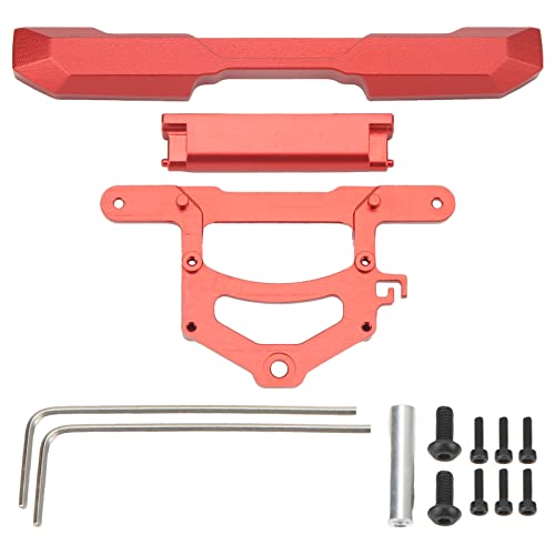Segrehy RC Metal Heck -Stoßfänger -Kit Aluminiumlegierung Heck Stoßstangen Ersatzteile für axiale SCX24 für Bronco 1/24 RC Crawler (Rot) von Segrehy