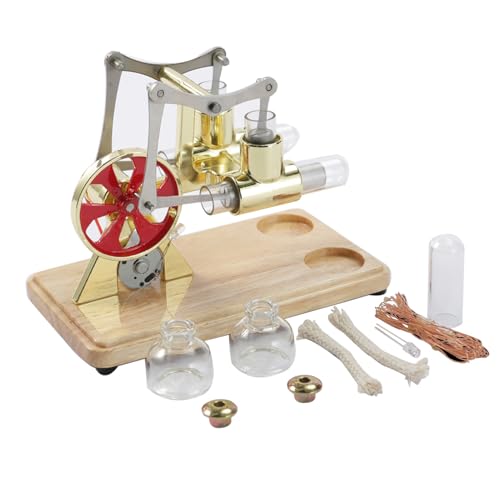 Stirling Motormotor Modell Dual Zylinder Hochleistungs LED Leg Light Schwungrad Design Wissenschaft Experiment DIY Bildungsspielzeug für Schüler Lehrer Erwachsene Zinklegierung Stirling Motormotor Modell Dual Zylinder Hochleistungs LED Leg Light Schwungrad Design Wissenschaft Experiment DIY Bildungsspielzeug für Schüler Lehrer Erwachsene Zinklegierung von Segrehy
