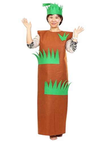 Segreto Unisex Erwachsene Gras Kostüme Natur Anzüge Rollenspiel Outfits für Kostümfest Halloween Karnevalskostüme Verkleidung von Segreto