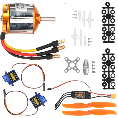 2217 1100KV Bürstenloser Motor, 40A XT60 ESC Kit 9G Servo 1060 Propeller Kompatibel für RC Flugzeug 2217 1100KV Bürstenloser Motor, 40A XT60 ESC Kit 9G Servo 1060 Propeller Kompatibel für RC Flugzeug von Segutage