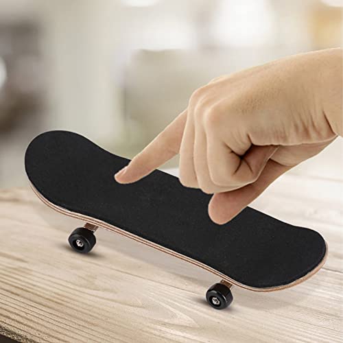 Mini Finger Skateboard Set, Ahornholz Legierung Skate, Reduzieren Fingerboard Finger Spielzeug mit Box für Montage Skateboarding Spielzeug Sport Spiele (Schwarz) von Segutage