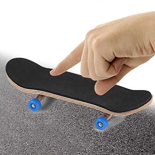 Segutage Mini Finger Skateboard Set, Ahornholz Legierung Skate, Reduzieren Fingerboard Finger Spielzeug mit Box für Montage Skateboarding Spielzeug Sport Spiele (Dunkelblau) von Segutage