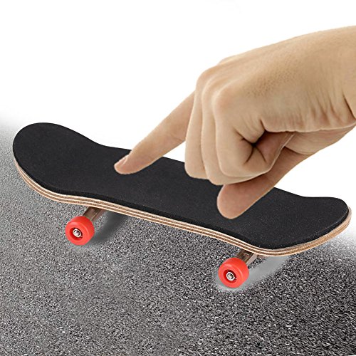 Segutage Mini Finger Skateboard Set, Ahornholz Legierung Skate, Reduzieren Fingerboard Finger Spielzeug mit Box für Montage Skateboarding Spielzeug Sport Spiele (Rot) von Segutage