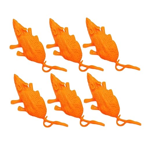 Halloween gefälschte Ratten -Kunststoff -Simulation Ratten schreckliches Mausmodell Streichspielzeug für Spiel Orange Home Dekoration Zubehör von Sehoangd