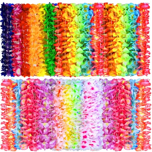 50 Stück Hawaii-Halskette mit tropischem Hawaii-Thema, Seidenblumen-Halskette, Sommer, Strand, Party, Dekorationen, Geburtstagsparty, Gastgeschenk 50 Stück Hawaii-Halskette mit tropischem Hawaii-Thema, Seidenblumen-Halskette, Sommer, Strand, Party, Dekorationen, Geburtstagsparty, Gastgeschenk von Seifar