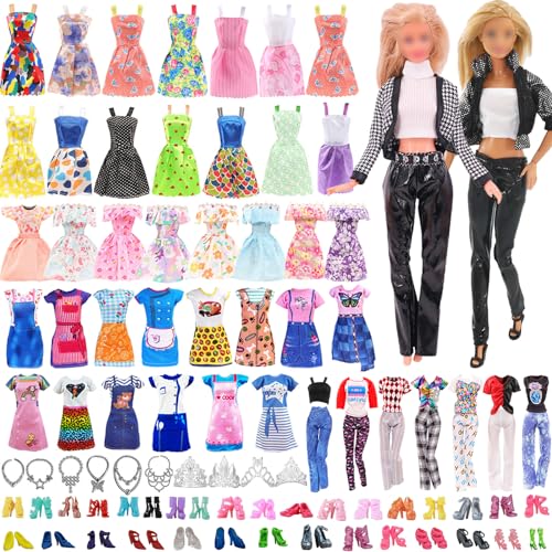 29teiliges Puppenkleidungs-Outfit für Babypuppen-Zubehör-Sets, einschließlich 1 modischem Anzug, 14 modischen Kleidern, 2 Oberteilen, 2 Hosen, 5 Schuhen und 5 Schmuck für 11,5 Zoll große Mädchenpuppen 29teiliges Puppenkleidungs-Outfit für Babypuppen-Zubehör-Sets, einschließlich 1 modischem Anzug, 14 modischen Kleidern, 2 Oberteilen, 2 Hosen, 5 Schuhen und 5 Schmuck für 11,5 Zoll große Mädchenpuppen von Sekepingo