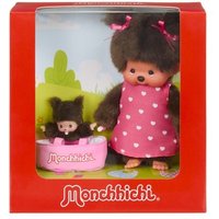 Monchhichi Plüschfigur Girl mit Cot und Bebichhichi 20cm von Sekiguchi Co. Ltd.