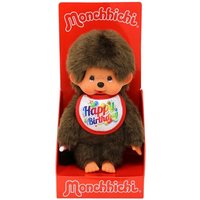Monchhichi Plüschfigur Junge Alles Gute zum Geburtstag braun 20cm von Sekiguchi