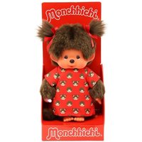 Monchhichi Plüschfigur Mädchen im Kleid rot/braun 20cm Monchhichi Plüschfigur Mädchen im Kleid rot/braun 20cm von Sekiguchi